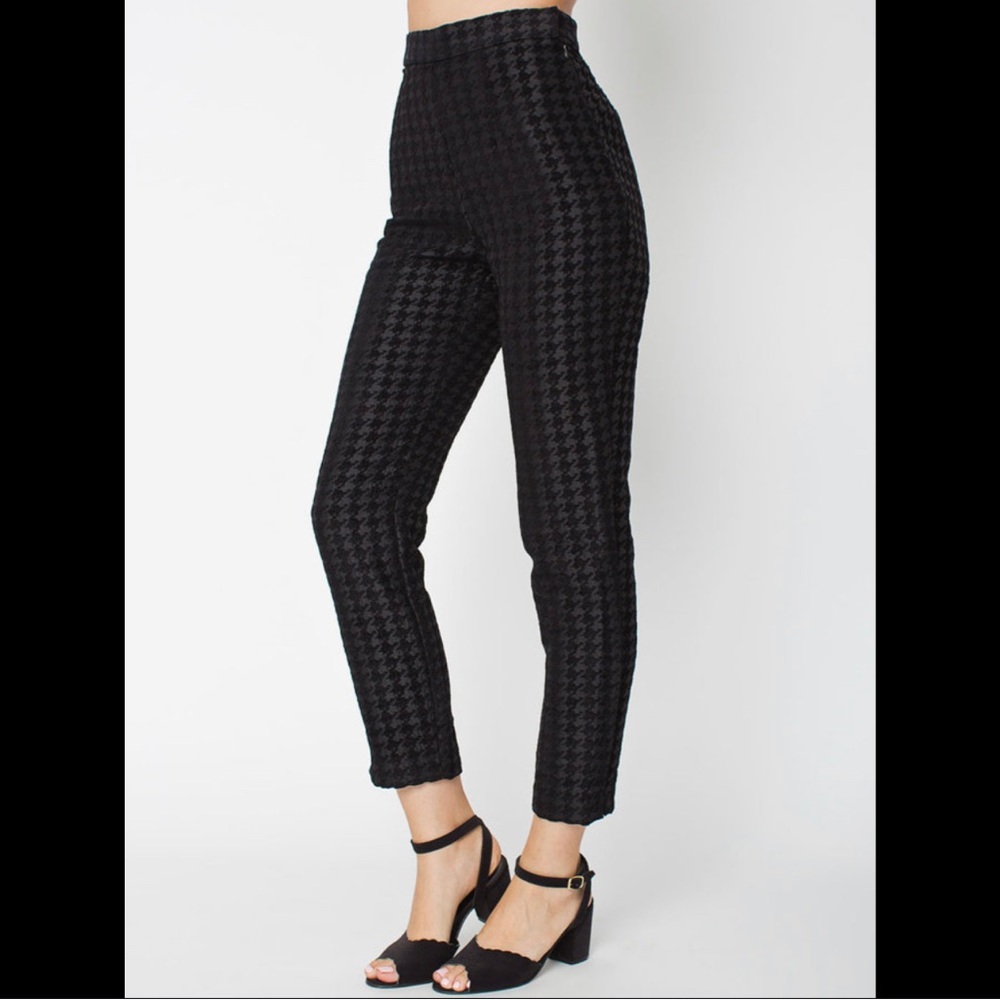 American Apparel Houndstooth Highwaisted Pants - Large